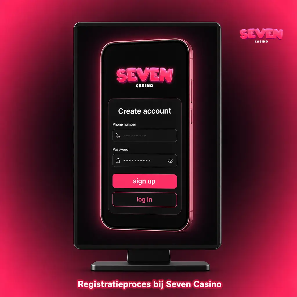 Stap-voor-stap registratieproces bij Seven Casino met welkomstbonus van 450% tot EUR 7.500