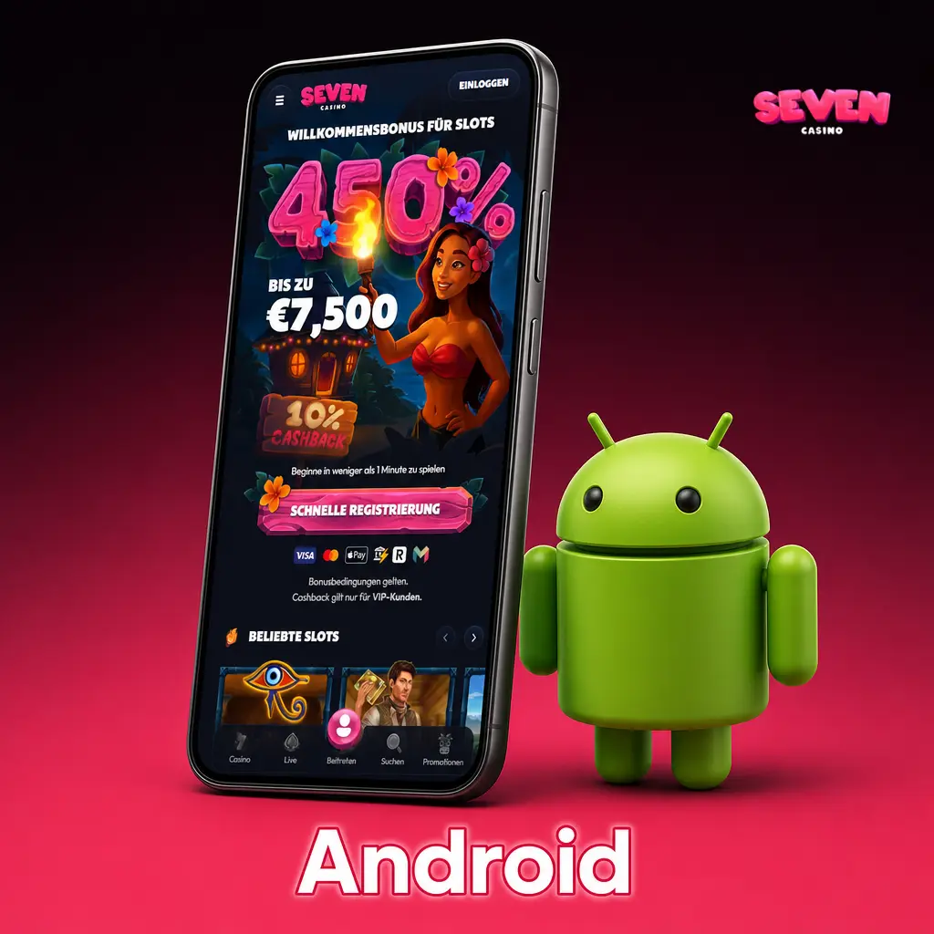 Seven Casino Android-app installatie op smartphone via APK-download buiten Google Play Store