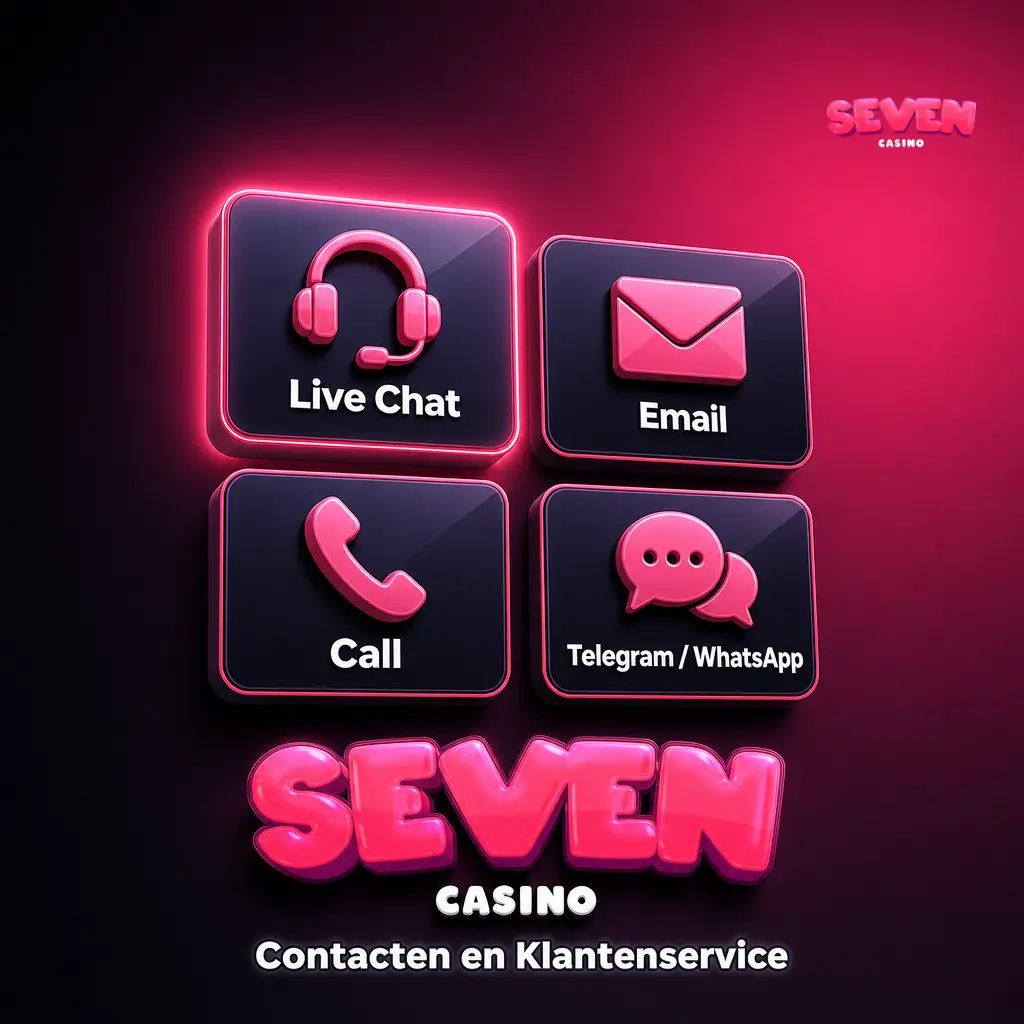 Seven Casino klantenservice opties voor Nederlandse spelers: live chat 24/7 en e-mail ondersteuning